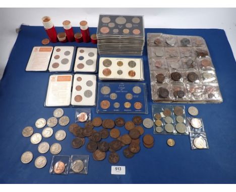 A miscellaneous lot of coinage: British pre-decimal and decimal plus medallions i.e. Edward VIII coronation, George VI crowne