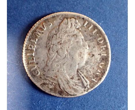 William III shilling 1696 first bust - Condition: Fine 