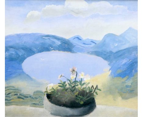 AFTER WINIFRED NICHOLSON (1893-1981) VIOLAS IN A WINDOW ‡ Limited edition print, 440/550 printed by Bow Art in 199633cm x 38c