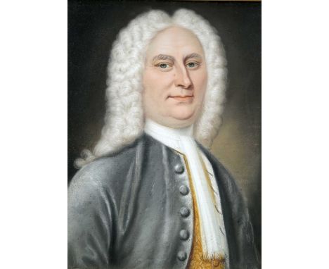 ATTRIBUTED TO JOHN SAUNDERS (CIRCA 1682-1747) PORTRAIT OF JAMES DEWSON AND HIS WIFE MARTHAR Inscribed to labels versoPastels 