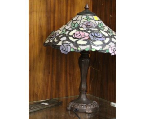 A MODERN DECORATIVE TIFFANY LAMP