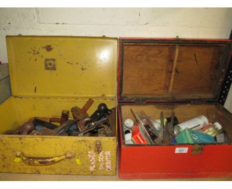 FIVE ASSORTED BOXES OF TOOLS TO INCLUDE WOODWORKING