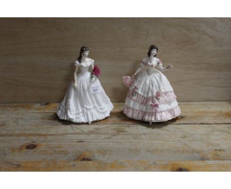 A COALPORT FIGURINE 'OLIVIA' TOGETHER WITH ROYAL WORCESTER FIGURINE OF THE YEAR 2000 (2)