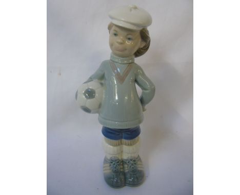 Boxed Lladro footballer figure