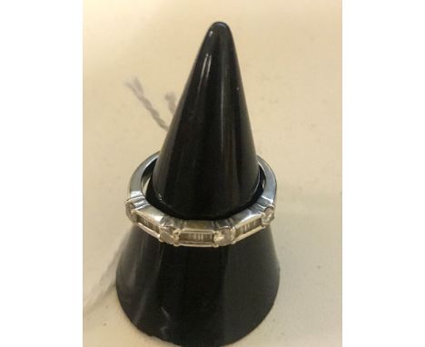 An 18ct diamond half eternity ring