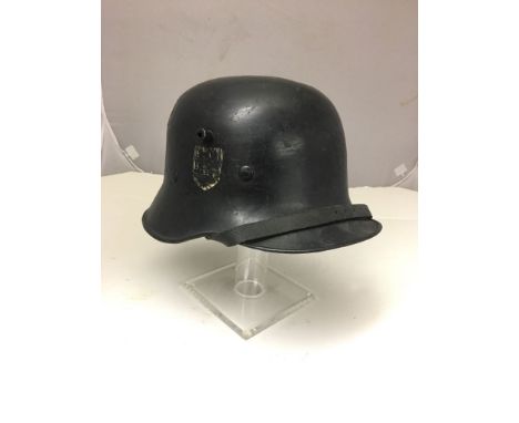 Rare Third Reich SS Helmet, DRGM manufacture "Droop Bill" style, Re-fitted with an M31 liner, comes with Certificate of Authe