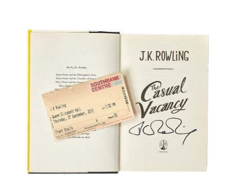 J. K. Rowling, The Casual Vacancy, first edition, signed by the author, together with another by the same [UK, 2012] two volu