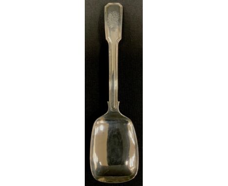 A George IV silver Fiddle and Thread pattern caddy spoon, Joseph Willmore, Birmingham 1824