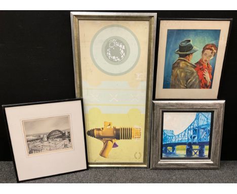 Pictures and prints - Margaret M Rudge, British 1885-1972, The Iron Bridge, signed in pencil lower right margin, etching, 22c