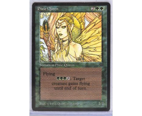 Magic The Gathering TCG.Pixie Queen. Legends Expansion MTG card. Provenance: from the collection of a former player who start