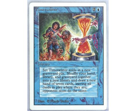 Magic The Gathering TCG. Timetwister Unlimited Edition. One of the Power Nine cards from the early core MTG sets. Provenance: