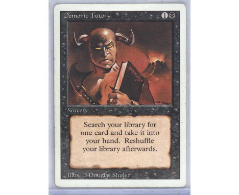Magic The Gathering TCG. Demonic Tutor. Revised Edition MTG Card. Provenance: from the collection of a former player who star
