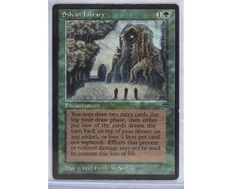 Magic The Gathering TCG. Sylvan Library. Legends Expansion MTG card. Provenance: from the collection of a former player who s
