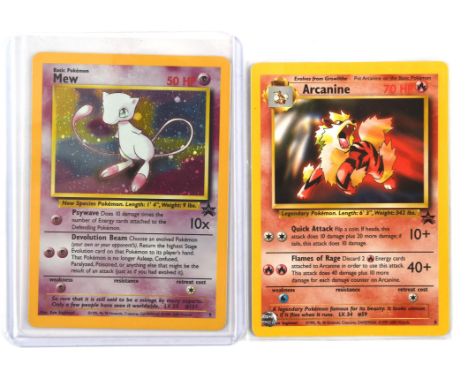 Pokemon TCG. Lot of Two Wizards of the Coast Promos Including Black Star promos holo Mew 9 and Arcanine 6.  This item is from
