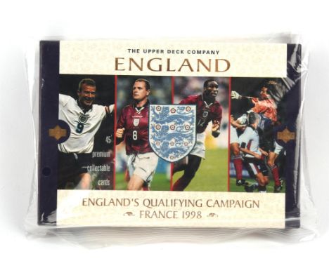 Upper Deck England World Cup 1998 Qualifying Campaign near complete card set. Just missing card number 19 - Graeme Le Saux. L