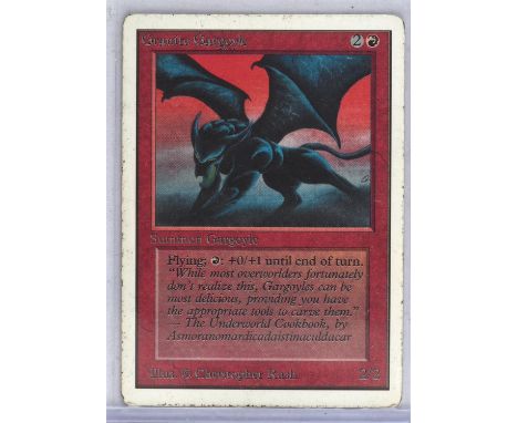 Magic The Gathering TCG. Granite Gargoyle. Unlimited Edition. Granite Gargoyle MTG card. Provenance: from the collection of a