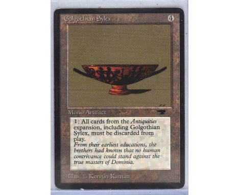 Magic The Gathering TCG. Golgothian Sylex. Antiquities Expansion MTG card.    Provenance: from the collection of a former pla