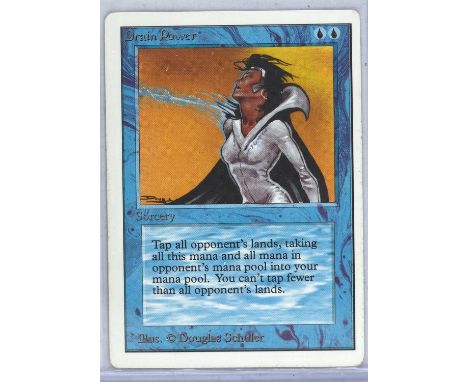Magic The Gathering TCG. Drain Power. Unlimited Edition Drain Power MTG card. Provenance: from the collection of a former pla