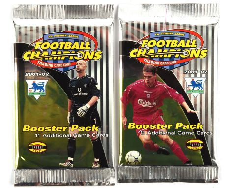 2x Sealed Football Champions Premier League 2001-2002 Booster Packs featuring Michael Owen and Fabien Barthez.This item is fr