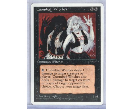 Magic The Gathering TCG. x 2 Arabian Nights Expansion cards. Abu Ja'far and Cuombajj Witches (2).  Provenance: from the colle
