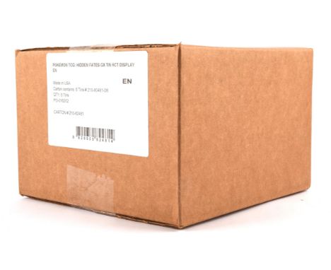 Pokemon TCG - A sealed trade carton of Pokémon Hidden Fates GX Tins (x6) Item is sealed 