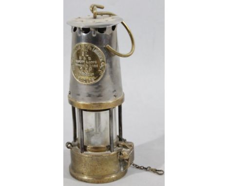 An Eccles 138 miner's lamp, of cylindrical outline, 26cm high.