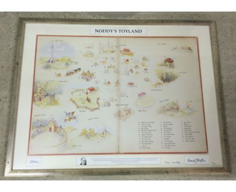 A large framed Ltd Edition print 'Noddy's Toyland' #512/1000 with CoA. The original was by Dutch artist Harmsen Van Der Beek,