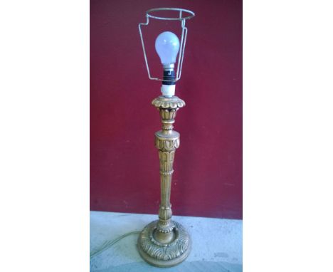 A vintage gilt table lamp.