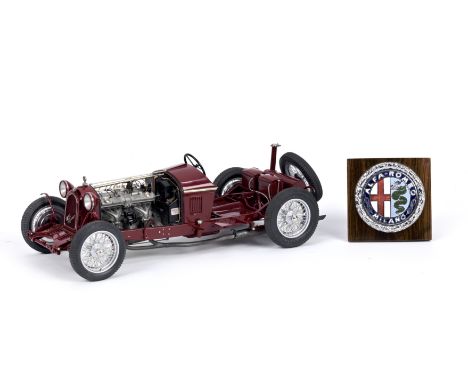 A 1:15 scale model of a 1932 Alfa Romeo 2.3 chassis, by Gerald Wingrove,finely detailed scratch-built model of a 'rolling cha