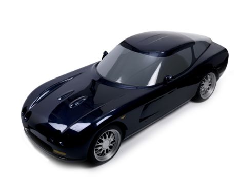 A Bristol Fighter showroom display car model, 2004-2011,stylised fibreglass composite body, painted blue with silvered windsc