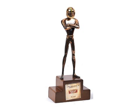 A 1992 Autosprint 'Casco d'Oro' ('Golden Helmet') constructors' award, presented to the Williams Racing Team,the cast bronze 