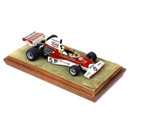 A 1:20 scale scratch-built model of Emerson Fittipaldi's 1974 McLaren M23 by Gerald Wingrove,constructed 1975, 1 of 4 example