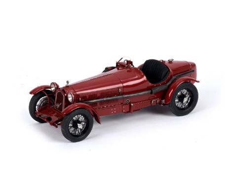 A 1:15 scale model of a 1933 Alfa Romeo 8C 2300 Monza, by Gerald Wingrove,finely detailed scratch-built model with hinged bon