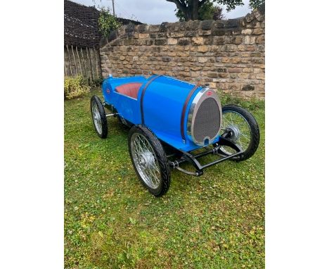 A 'Junior Brescia Bugatti' child's car, by Allyfab of Derbyshire in 2017,hand-crafted lightweight specification, black painte