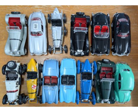 Burago, 3015- 'Mercedes 300SL (1954) model, 1/18 scale, unboxed, with approx. 22 diecast models, makes of Burago and Solido, 