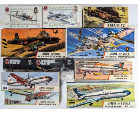 Airfix, 1/144 scale- series 3- 'Vanguard' construction kit, boxed, with 11 Airfix 1/144 scale kits and 1/72 scale kits, 1 Mon