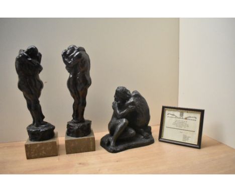 A Heredities limited edition figure group 'The Kiss' by Karin Janzen model number 354/500 complete with certificate of authen