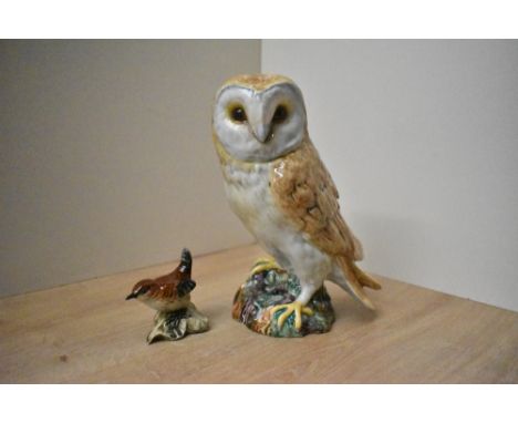 A Beswick Pottery study 'Barn Owl' model number 1046A (First Version) by Arthur Gredington in golden brown and white gloss fi