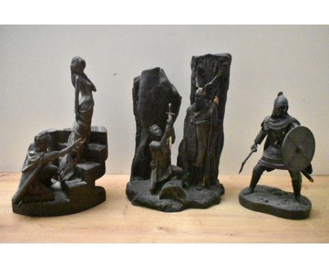 A group of three Heredities studies comprising 'Sir Kay' 581/2000 model number DT001, 'Sword in the Stone' 697/2000 AE006 and