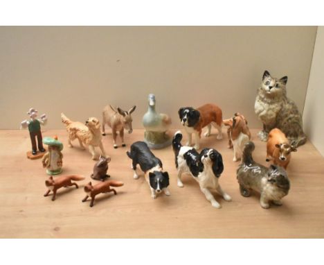 A large assortment of figures/studies including a Coalport bone china Wallis &amp; Gromit A Grand Day Out series 'Do somethin