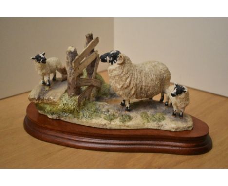 A Border Fine Arts All Creatures Great and Small series limited edition figure group 'Wrong Side of the Fence' model number J