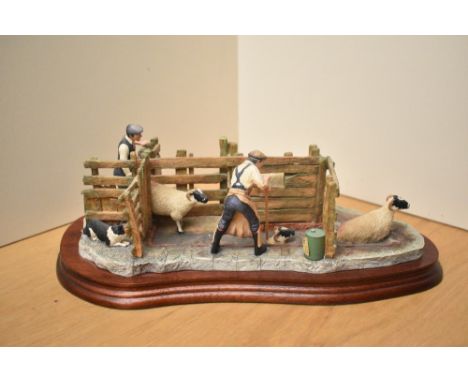Border Fine Arts limited edition 'Twice Under' (Sheep Dipping), model number B0217 by Ray Ayres, limited edition number 320/1
