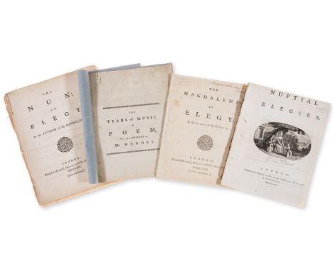 Langhorne (John) The Tears of Music. A Poem To the Memory of Mr. Handel. With an Ode to the River Eden, half-title, book-labe