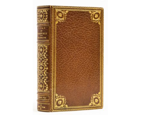 Goldsmith (Oliver) The Vicar of Wakefield, frontispiece and first and last few pages spotted, manuscript ownership inscriptio