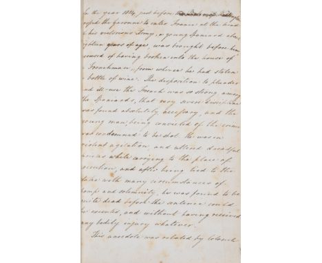 Wellington's invasion of France in 1814.- Manuscript account of an Execution during Wellington's crossing of the Garonne, fou