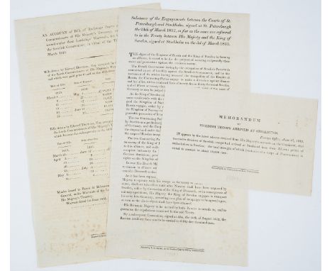 Pact against Napoleon.- Substance of the engagements between the courts of St. Petersburgh and Stockholm, signed at St. Peter
