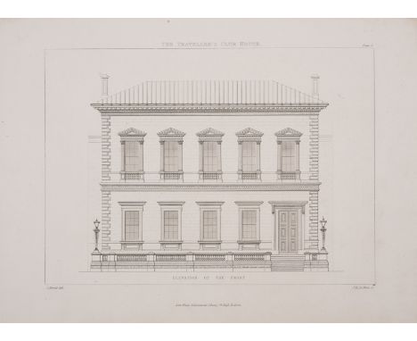 Barry (Charles) Studies and Examples of the Modern School of English Architecture. The Travellers' Club House, first edition,