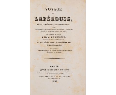 Lapérouse.- Lesseps (Jean-Baptiste Barthélemy de) Voyage de La Pérouse, redigé d'après ses Manuscripts Originaux, half-title,