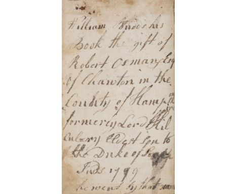 Hampshire, Jane Austen's Chawton &amp; elsewhere.- Osman (Robert, of Chawton) The New Daily Journal: or, Complete Account Boo