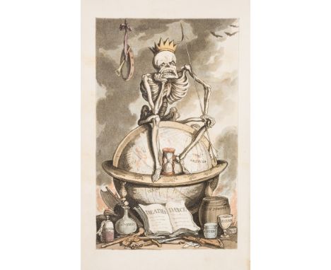 [Combe (William)] The English Dance of Death, 2 vol., first edition, engraved hand-coloured aquatint frontispiece, additional